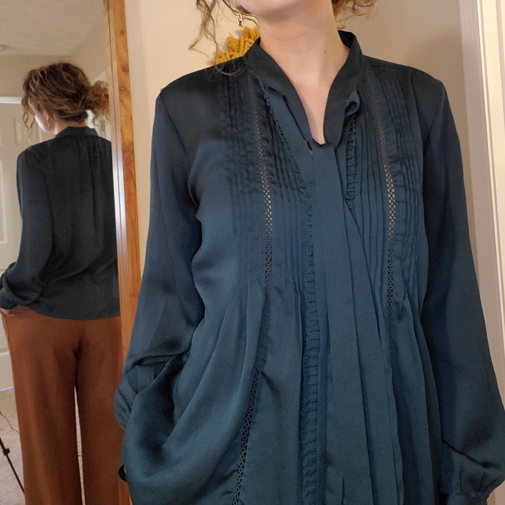 Ann Taylor Pleated Blouse